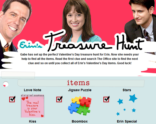 Erin's Valentine's Day Treasure Hunt keeps you clicking through The Office 